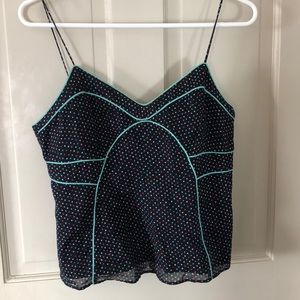 BLACK AND COLORFUL POLKADOT CROP TANK